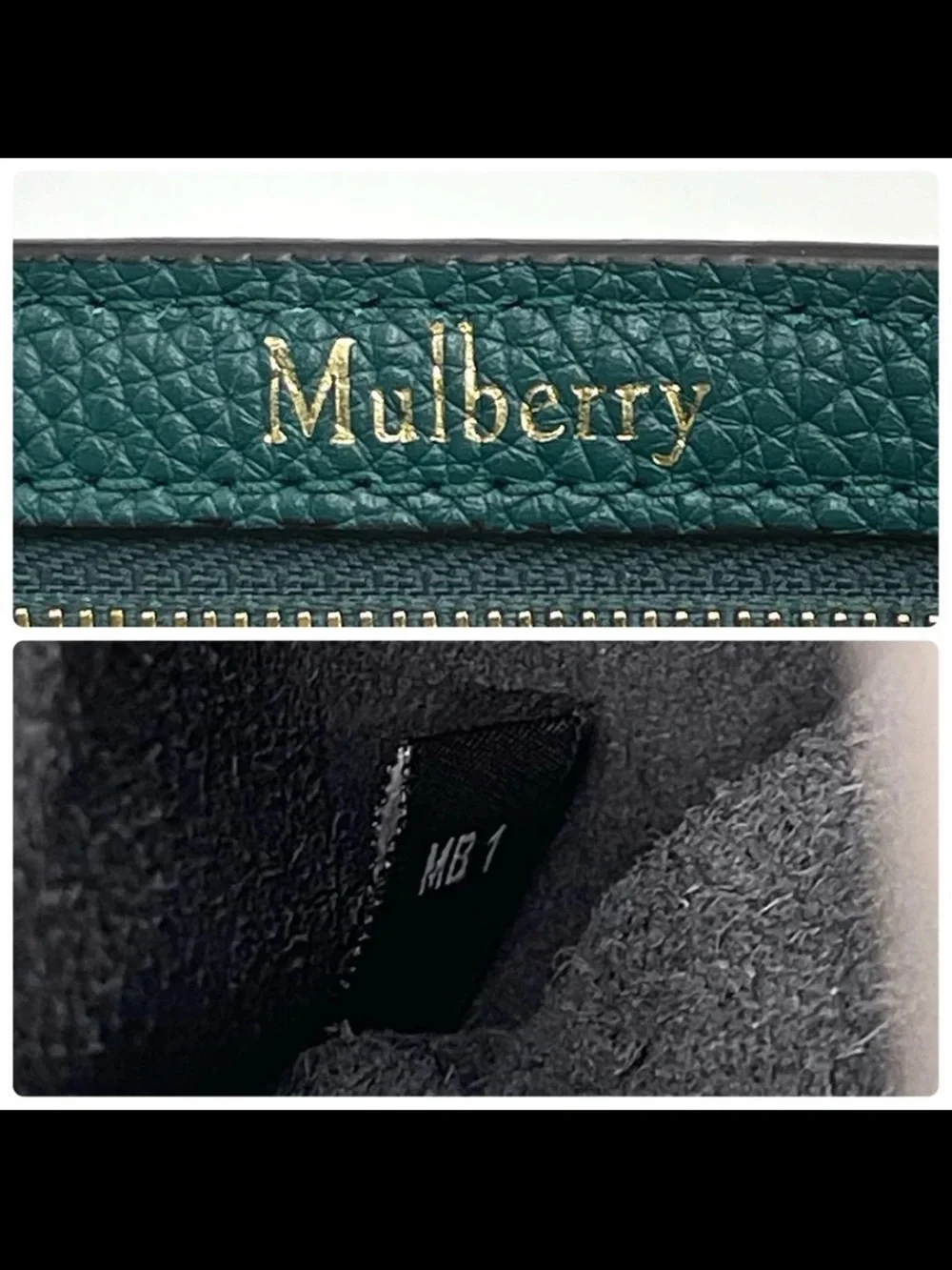 Mulberry Dark Green Leather Satchel with Shoulder Strap